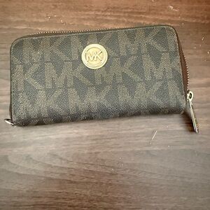 Michael Kors Dark Brown Monogram Wallet
